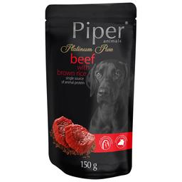 Вологий корм для собак Dolina Noteci Piper Platinum Pure з яловичиною та коричневим рисом, 150 г (DN136-301707)