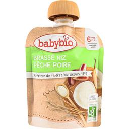 Органическое пюре Babybio из рисового молока с грушей и персиком 85 г