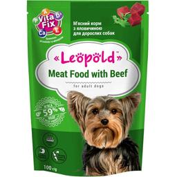 Мясной деликатес для собак Леопольд с говядиной 100 г