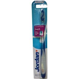 Дизайнерська зубна щітка Jordan Individual Reach середньої жорсткості синя з прозорим