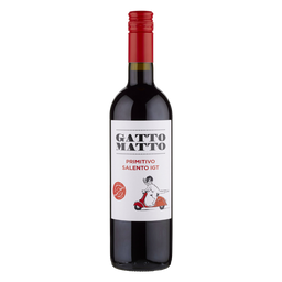 Вино Gatto Matto Primitivo Salento IGT, красное, сухое, 0,75 л