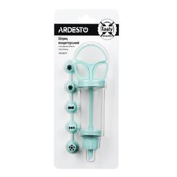 Шприц кондитерський Ardesto Tasty baking, з насадками, блакитний тифані (AR2306TP)