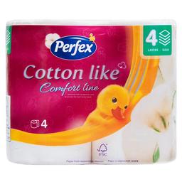 Четырехслойная туалетная бумага Perfex Cotton Comfort, 4 рулона