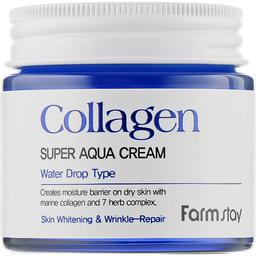Зволожувальний крем для обличчя FarmStay Collagen Super Aqua Cream, з колагеном, 80 мл