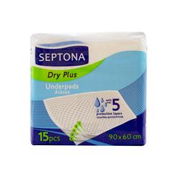 Одноразові гігієнічні пелюшки Septona Dry Plus, 90х60 см, 15 шт.