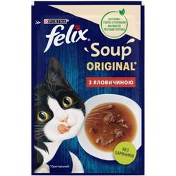 Влажный корм для кошек Felix Soup с говядиной 48 г