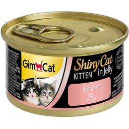 Вологий корм для кошенят GimCat ShinyCat Kitten, з куркою, 70 г