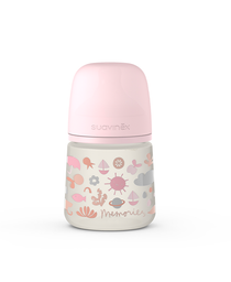 Пляшечка для годування Suavinex Memories Історії малюків, 150 мл, рожевий (307050)