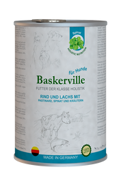 Влажный корм для собак Baskerville Holistic Kalb und Lachs Лосось и говядина с пастернаком, шпинатом и зеленью, 400 г