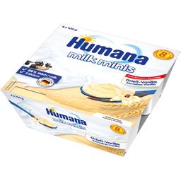 Пудинг Humana манний з ваніллю Milk Minis, 4 шт. по 100 г