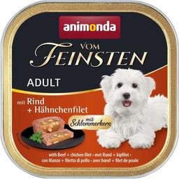 Вологий беззерновий корм для собак Animonda Vom Feinsten Adult with Beef + chicken filet, з яловичиною та курячим філе, 150 г