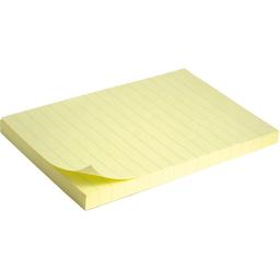 Блок бумаги с клейким слоем Axent Delta 100x150 мм 100 листов линейка, желтый (D3330-01)