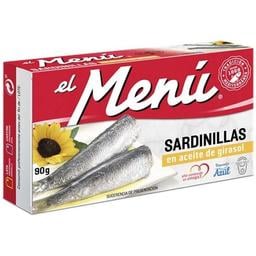 Сардины El menu средиземноморской в ​​подсолнечном масле 90 г