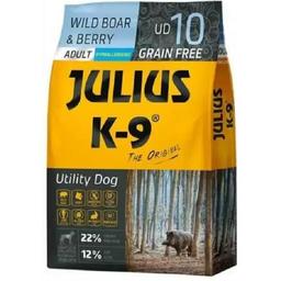 Беззернова сухий корм для собак Julius-K9 HighPremium Holistic, Гіпоалергенний, з кабаном і ягодами, 10 кг