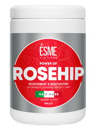 Маска Esme Platinum Rosehip з маслом шипшини, для пошкодженого та посіченого волосся, 1000 мл