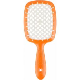 Щетка для волос Janeke Small Superbrush, 17,5x7x3 см, оранжевая с белым