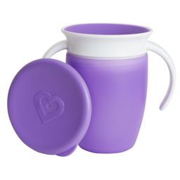 Чашка-непроливайка Munchkin Miracle 360 с ручками и крышкой, 207 мл, фиолетовый (051857)