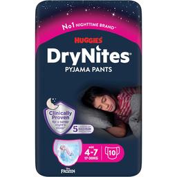 Подгузники-трусики для девочек Huggies DryNites (17-30 кг), 10 шт.