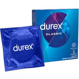 Презервативы латексные с силиконовой смазкой Durex Classic, классические, 3 шт. (8157141)