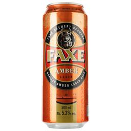 Пиво Faxe Amber, янтарное, 5,2%, ж/б, 0,5 л (863086)