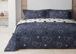 Комплект постельного белья ТЕП Happy Sleep Navy Blue Love 31 двуспальный синий с белым (2-03795_24829)
