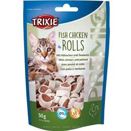 Лакомство для кошек Trixie Premio Rolls, с курицей и сайдой, 50 г (42702)