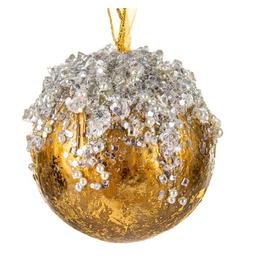 Ялинкова прикраса Lefard Куля, 12 см, золотий (66-190)