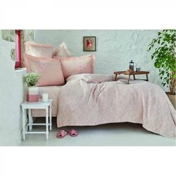Постельное белье Karaca Home Miracle blush, жаккардовое пике, евро, розовый (svt-2000022279314)