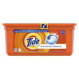 Капсули для прання Tide Все-в-1 Альпійська свіжість, для білих і кольорових тканин, 30 шт.