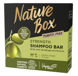 Твердый шампунь Nature Box Olive Oil, для укрепления длинных волос и противодействия ломкости, с оливковым маслом холодного отжима, 85 г