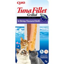 Ласощі для котів Inaba Ciao Grilled філе тунця на грилі в бульйоні з креветок 15 г