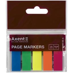 Закладки пластикові Axent стрілка, 5 кольорів, 12х50 мм, 125 шт. (2440-02-A)