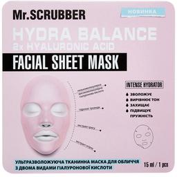 Ультразволожуюча тканинна маска для обличчя Mr.Scrubber Hydra balance Facial Sheet Mask, 15 мл