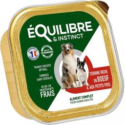 Вологий корм для дорослих собак Equilibre & Instinct eQi паштет з яловичини та гороху 300 г
