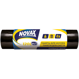 Пакети для сміття Novax, 120 л, 10 шт.