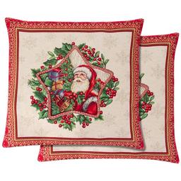 Наволочка новорічна Lefard Home Textile Niko гобеленова з люрексом, 45х45 см (732-242)