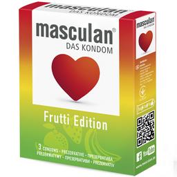 Презервативи Masculan Frutti Edition кольорові з ароматами 3 шт.