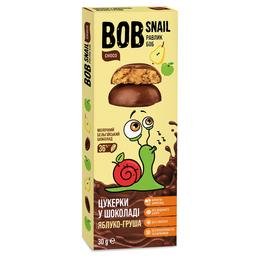 Натуральні цукерки Bob Snail Яблуко-Груша у молочному шоколаді, 30 г