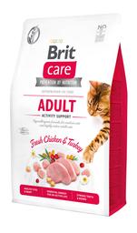 Беззерновий сухий корм для вуличних та активних котів Brit Care Cat GF Adult Activity Support, зі свіжою куркою та індичкою, 2 кг