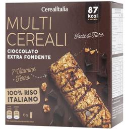 Батончики Cerealitalia Day By Day Чорний шоколад з вітамінами та мінералами мультизерновий 126 г (6 шт. х 21 г)