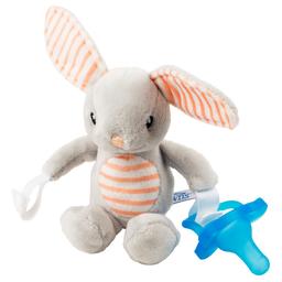 Іграшка-тримач для пустушки Dr. Brown's Кролик, 0-12 міс., блакитний (AC159-P6)