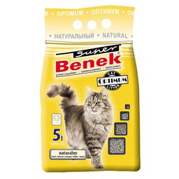 Бентонітовий наповнювач для котячого туалету Super Benek Оптимальний, з натуральним запахом, 5 л