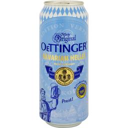 Пиво Oettinger Bavarian Helles светлое 4.7% ж/б 0.5 л