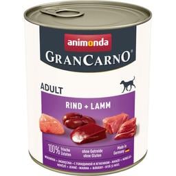Вологий беззерновий корм для собак Animonda GranCarno Adult Beef + Lamb, з яловичиною та ягням, 800 г