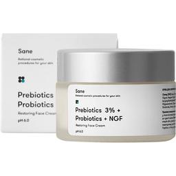 Крем для лица Sane Prebiotics 3% + Probiotics + NGF, с пробиотиками, 30 мл