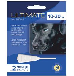 Краплі Ultimate від бліх, кліщів, вошей та власоїдів для собак,10-20 кг (UL-045)
