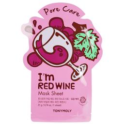 Маска тканинна для обличчя Tony Moly I’m Red Wine Mask Sheet Pore Care Червоне вино, 21 мл