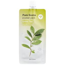 Ночная маска для лица с зеленым чаем Missha Pure Source Pocket Pack Green Tea, 10 мл