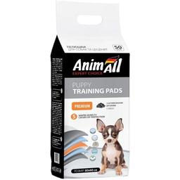 Пелюшки для собак та цуценят AnimAll Puppy Training Pads з активованим вугіллям, 60х60 см, 50 шт.