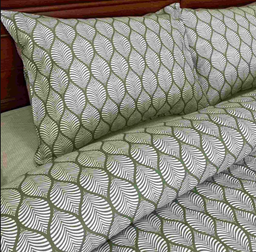 Комплект постельного белья Прованс Весенняя нежность, бязь, 200 х 215 см, зеленый (21401)